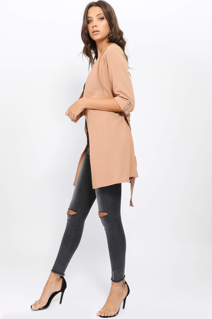 S17W-1100002695-TAN-M/L-open-belted-jacket-with-3/4-sleeves-mid-brown-jl1063