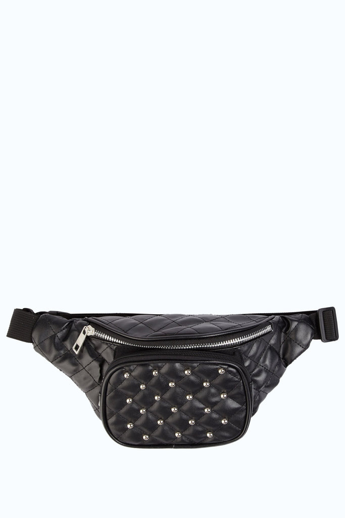 S17W-2200004293-BCK-OS-quilted-stud-bum-bag-black-jl1957