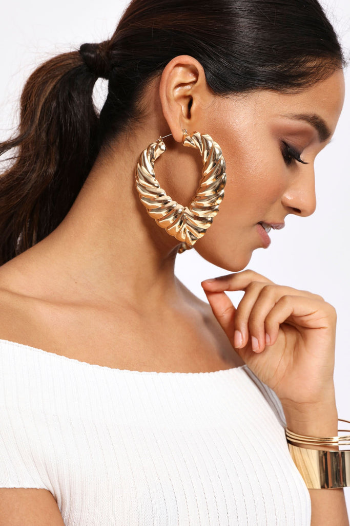 Gold Heart Earrings
