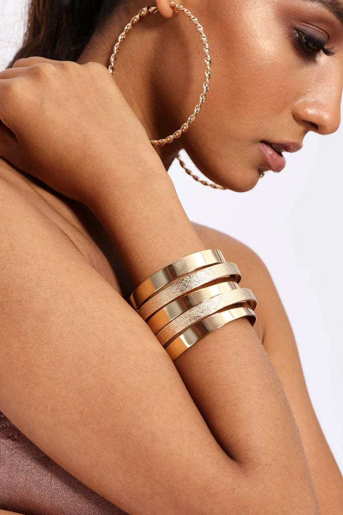 Gold Gold Cuff Bangle