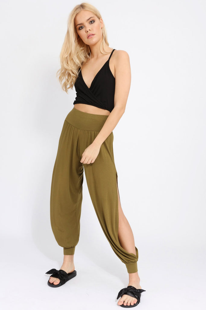 S17W-4100001603-KLE-6-harem-trouser-with-side-split-mid-green-jl0639