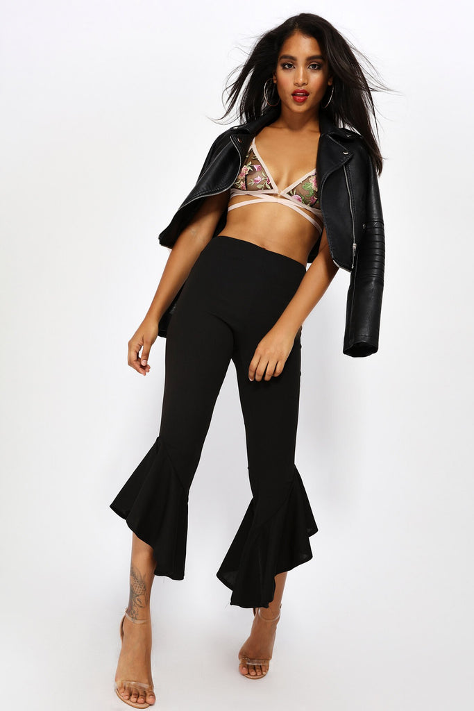 S17W-4100008492-BCK-XS-flare-hem-trousers-black-jl3793